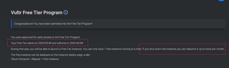 Vultr Free Tier Program Approved!
