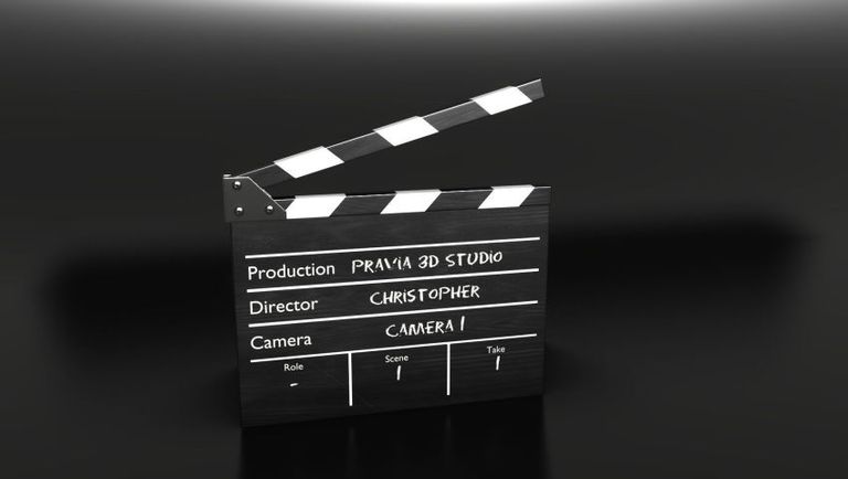 Animated Movie Clapper 3d Model