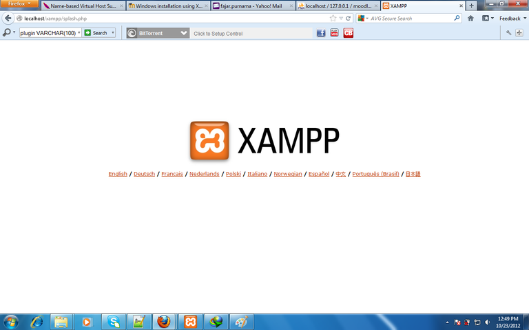 Figure 2. XAMPP Localhost frontpage.png