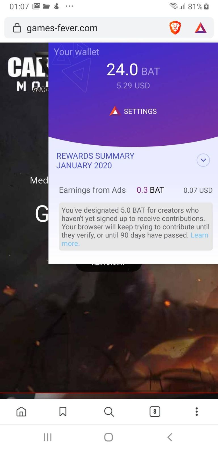 Tipping BAT to game-fever.com.