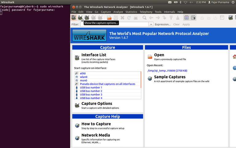 3 Open wireshark sudo wireshark and open the capture option.png