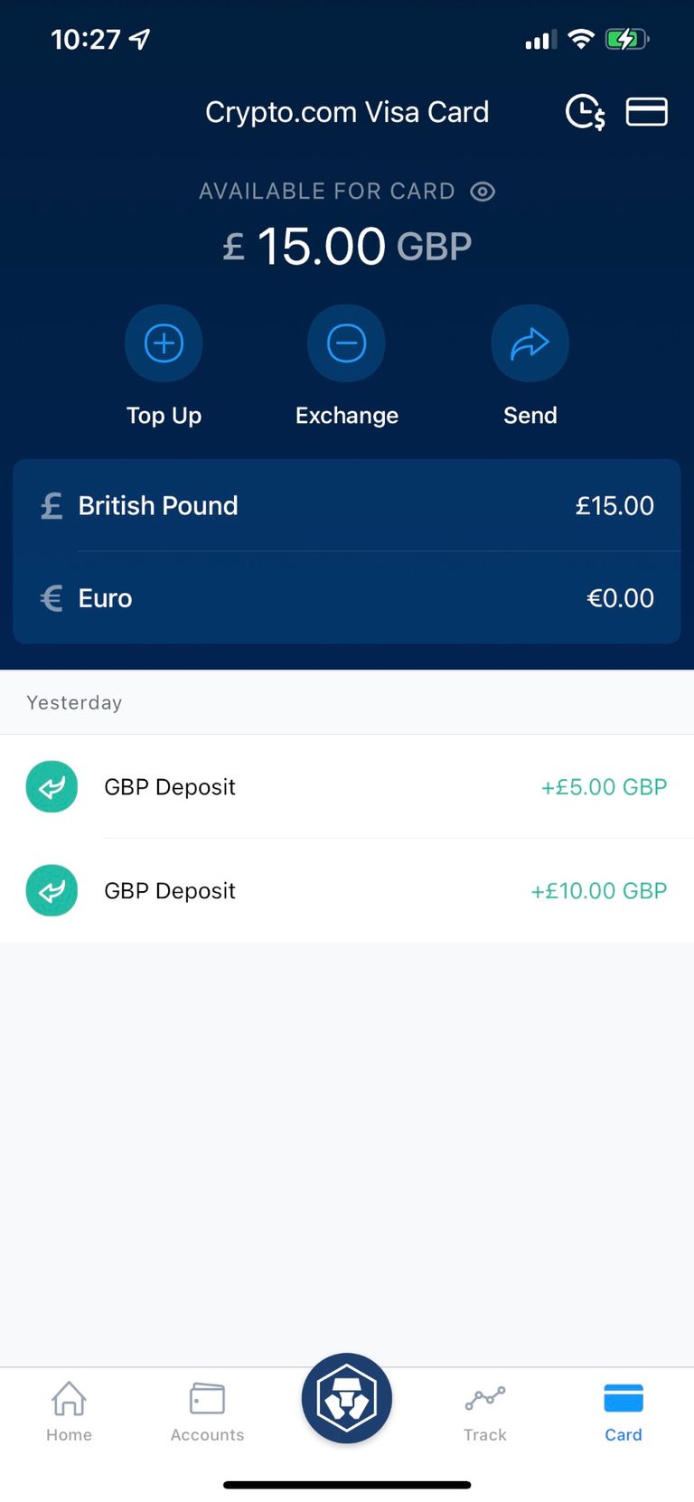 You can move the earned interests every 7 days to Crypto Wallet and top up the Crypto Visa Card to Spend it