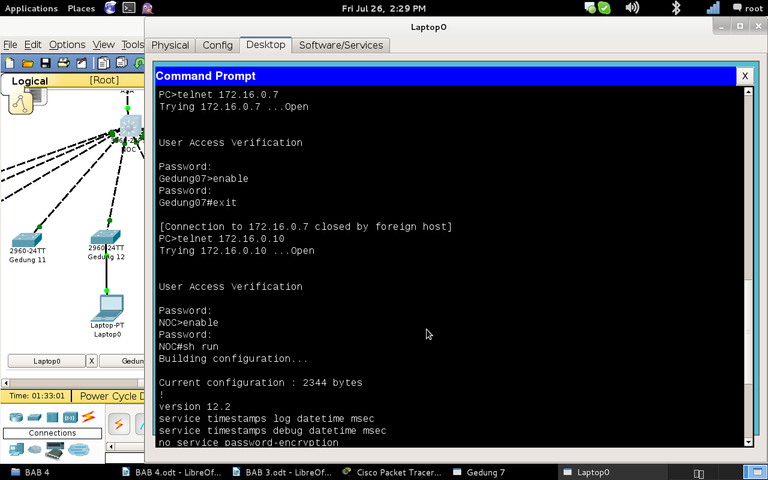 Gambar 4.22 Telnet dari Laptop0 ke switch Gedung 7 dan NOC.png