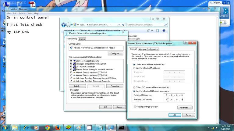 Figure 7. choose internet protocol version 4 and input the DNS, here I input Google's public DNS.jpg