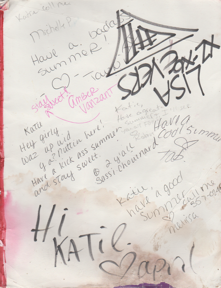 1994-06 - Katie Arnold, Neil Armstrong Memories Yearbook Cover, Signatures, Messages From Classmates-3.png