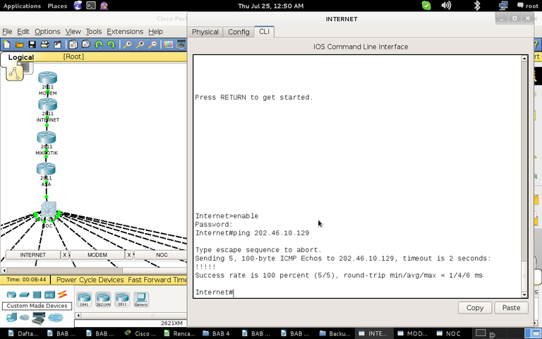 Gambar 4.6 Router Internet dapat terkoneksi dengan Modem.png