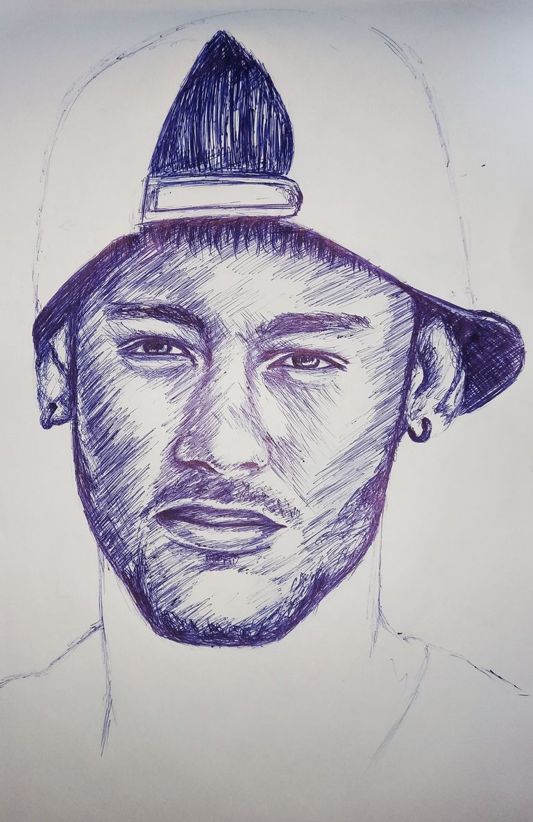 Draw realistic face Neymar Jr Step by Step Easy Pencil Sketch #neymar -  YouTube