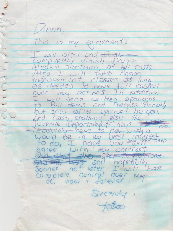 1996-07-25 - Thursday - Katie Arnold to Nick, mentions Sarah Ford, other things, plus letter to Diann regarding drug rehab agreement-4.png