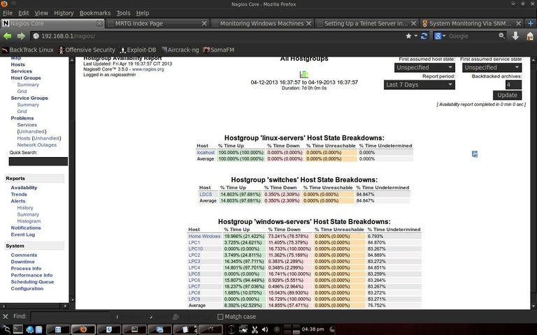 Gambar 4.10 Pelaporan seluruh pemantauan host oleh nagios.jpg