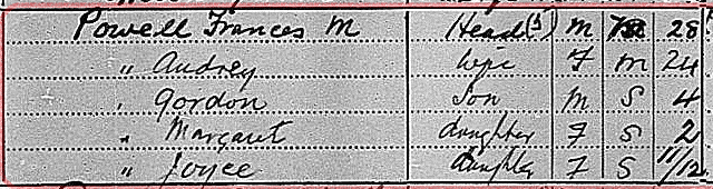 francis powell 1926 census.png