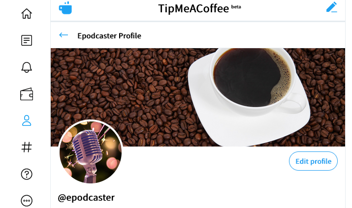 epodcaster TipMeACoffee profile screenshot.png