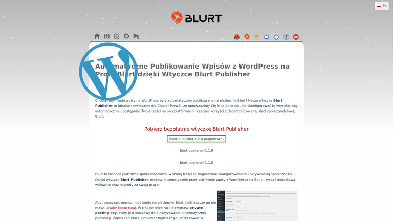 blurt publisher new wversion