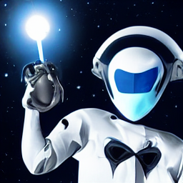 space alien rideing a motor cycle wearing a blue shirt and helmet with horns (3).png