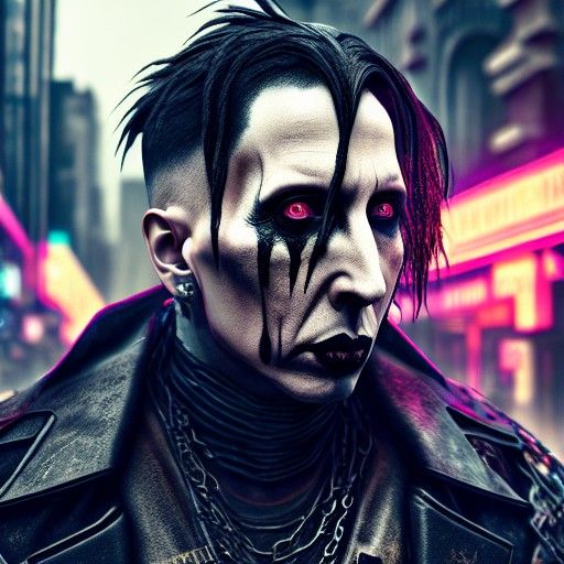 cyberpunk_marilyn_manson_standing_in_apocalyptic_city__old_photo____photorealistic___realistic___octane___dramatic_light___3d_render_____ar_9_16___uplight-d8ebd521-8d49-4849-9cb8-b3fcb30350.jpg