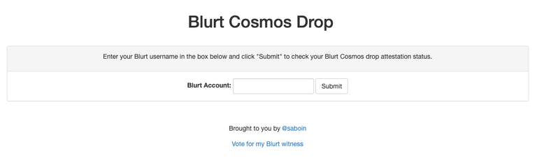 Blurt Cosmos Drop Submit