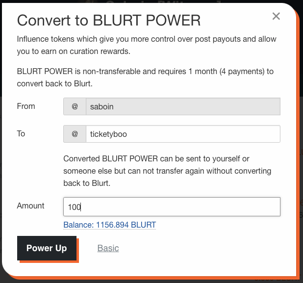 Advanced Power Up Modal