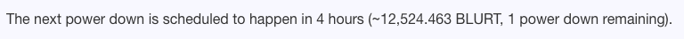 Screen Shot of Wallet Showing Number of Remaining Power Downs