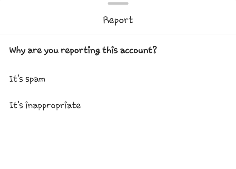 Instagram account reporting